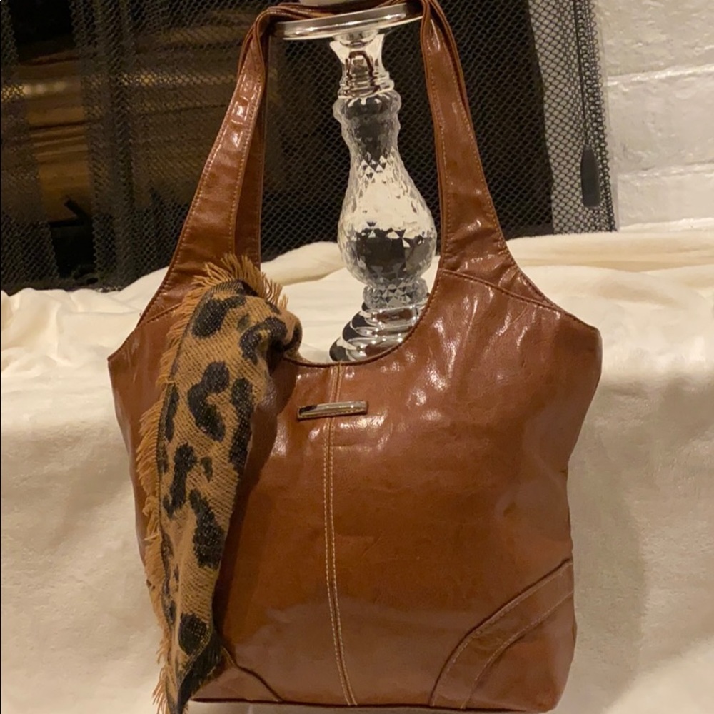 Boho Brown Faux Leather Hand Bag